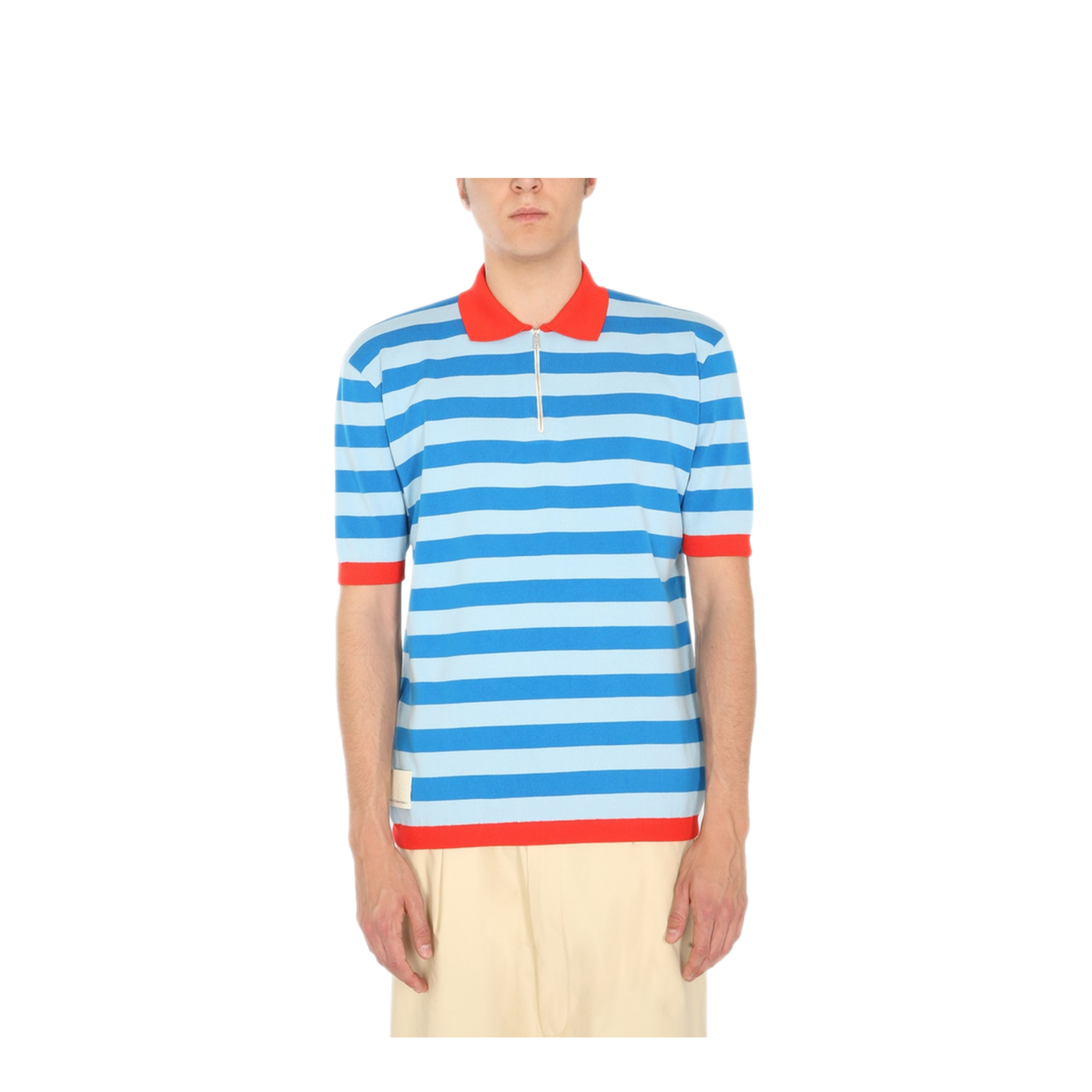 MAYFEYR - Sunnei - Knitted Polo - PSS02TURQOISELIGHTBL