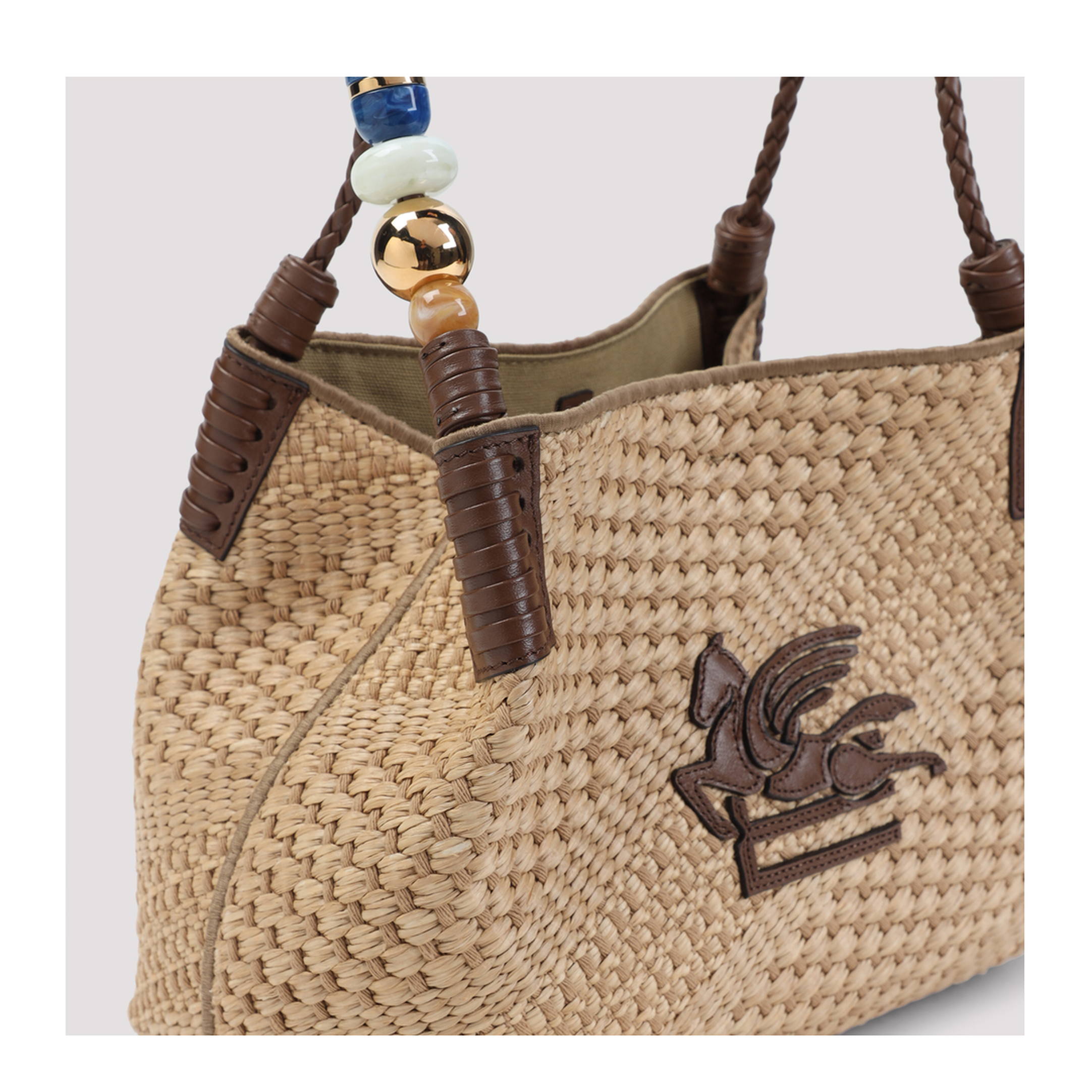 MAYFEYR - Etro - Libra S Rafia Shoulder Bag - WP1D0052AE310