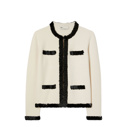 Kendra Sequined Wool Jacket