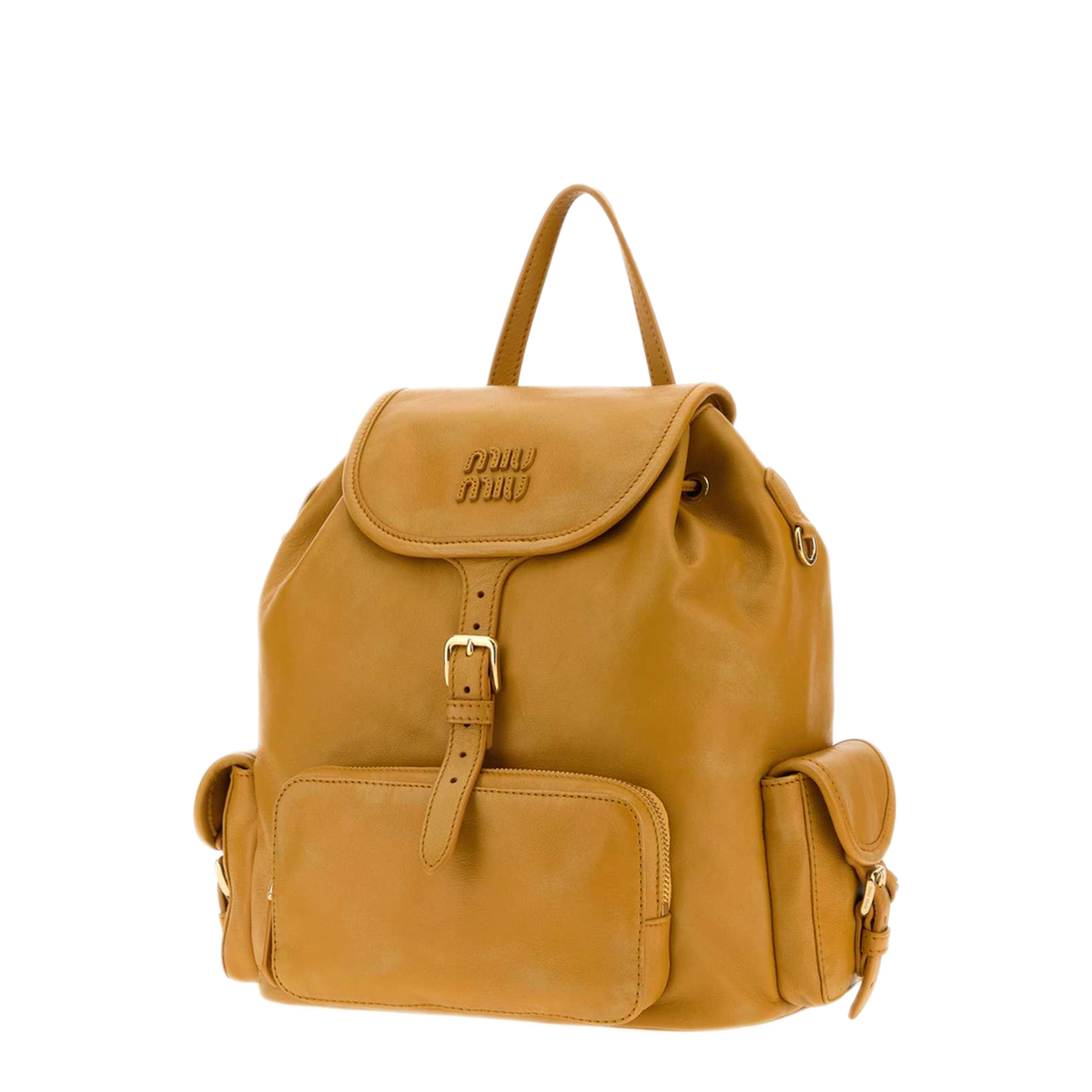 MAYFEYR - Miu Miu - Mustard Nappa Leather Backpack - 5BZ042AF6PF0R55