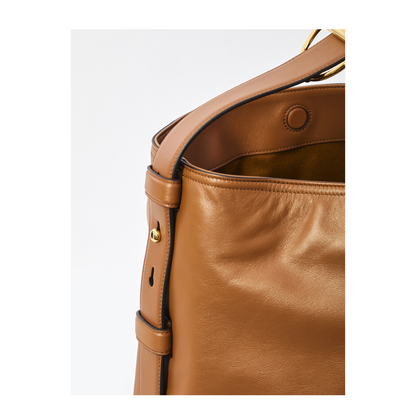 Beatrix Large Tote Bag in Brown Leather