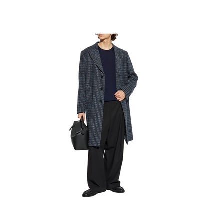 Wool Sweater with Embroidered Logo