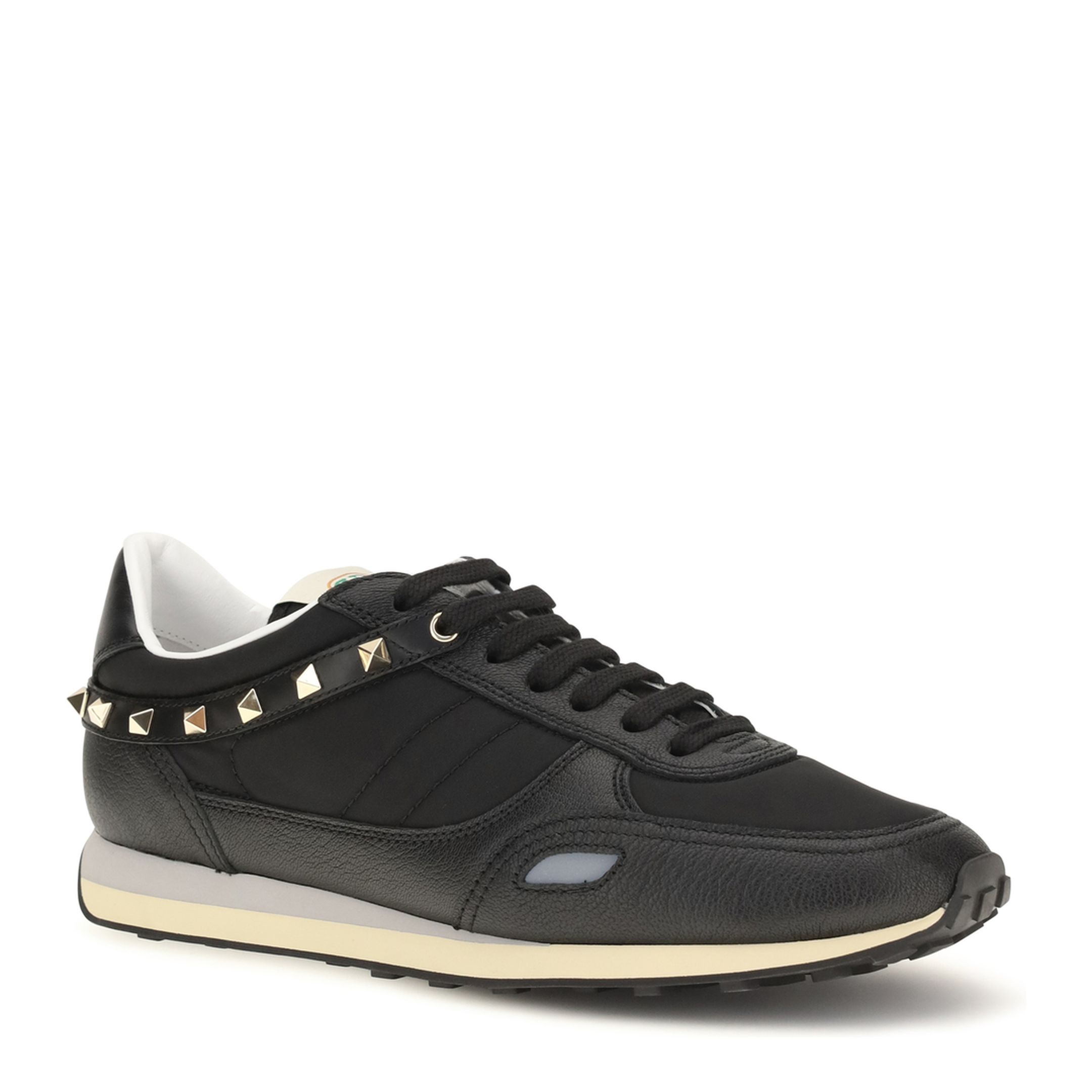 MAYFEYR - Valentino - Stud Up Sneakers In Leather And Nylon - 9Y0S0O23ZDLG51