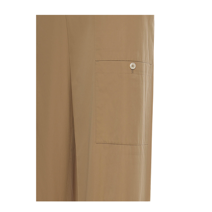 Poplin Cargo Trousers - Beige