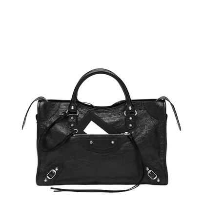 Le City Medium Arena Lambskin Bag - Black