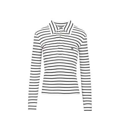 MAYFEYR - Celine - Striped Silk Jersey Polo Shirt - RX0L0809W01OB