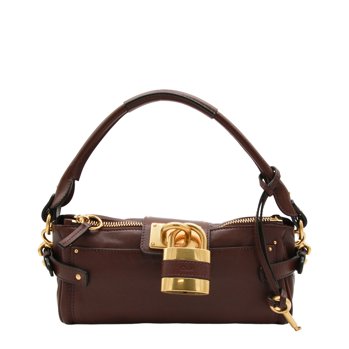 Paddington Small Grained Buffalo Leather Shoulder Bag - Crafty Brown