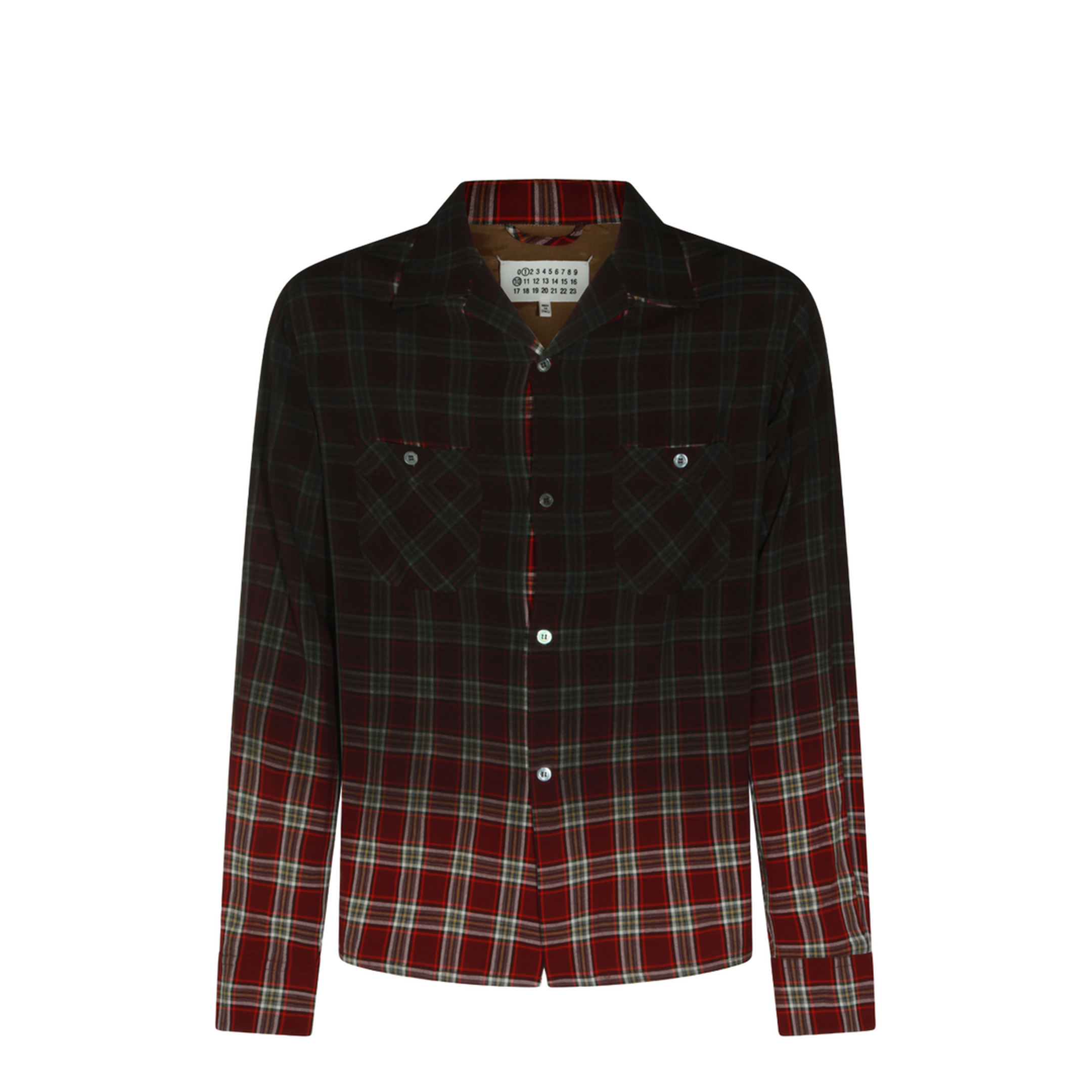 Red Gradient Check Shirt