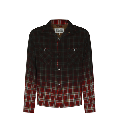 Red Gradient Check Shirt