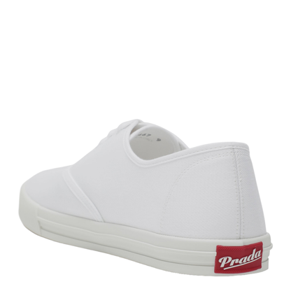 White Drill Fabric Sneakers