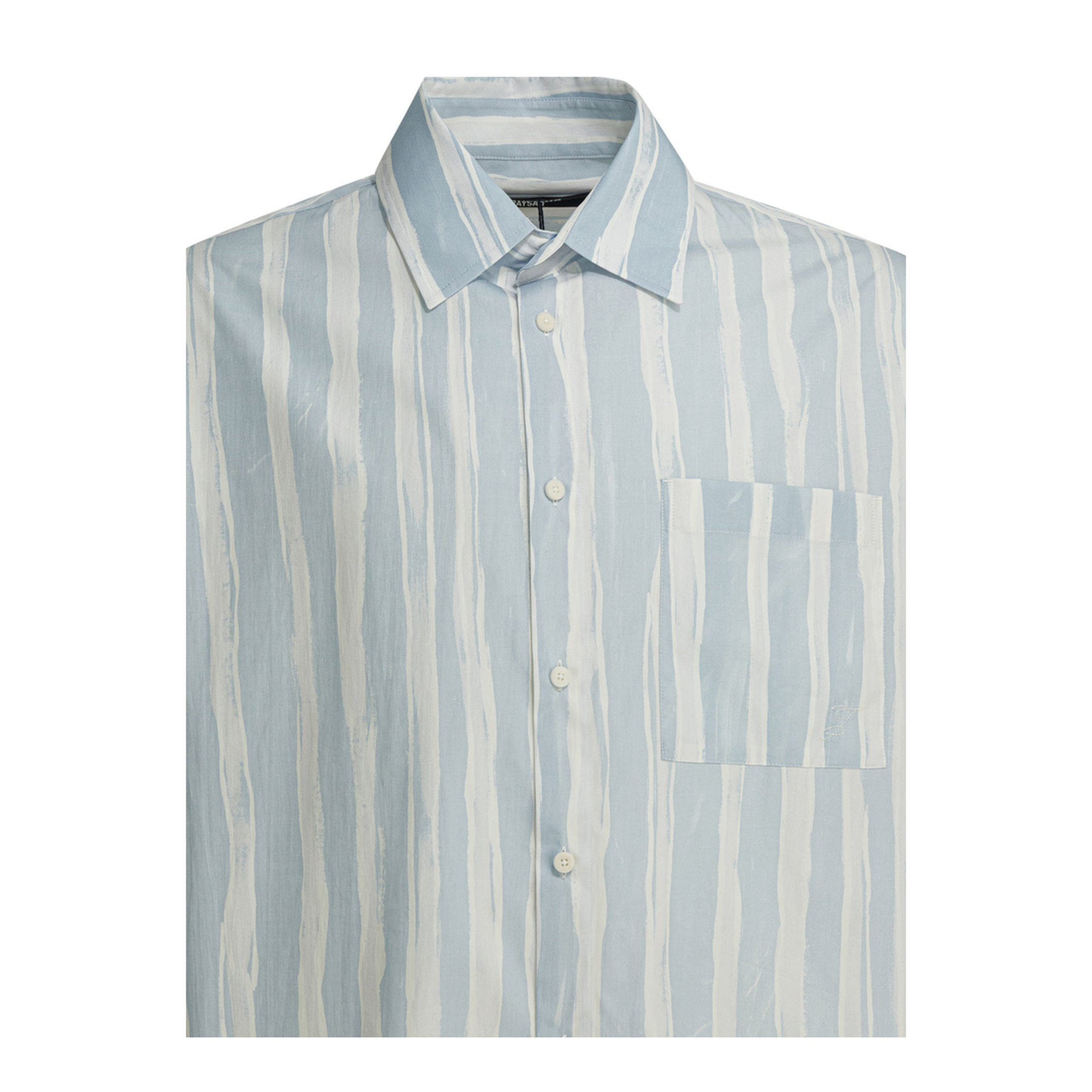 MAYFEYR - Jacquemus - Striped Cotton Shirt - SHM00605AW00691BLUEBEIGEGOUACHEPRINT