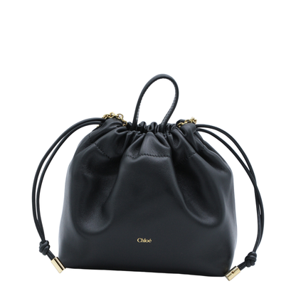 Icons Mini Lambskin Shoulder Bag - Black