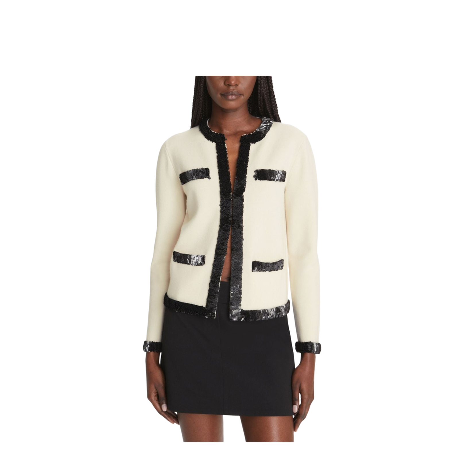 Kendra Sequined Wool Jacket