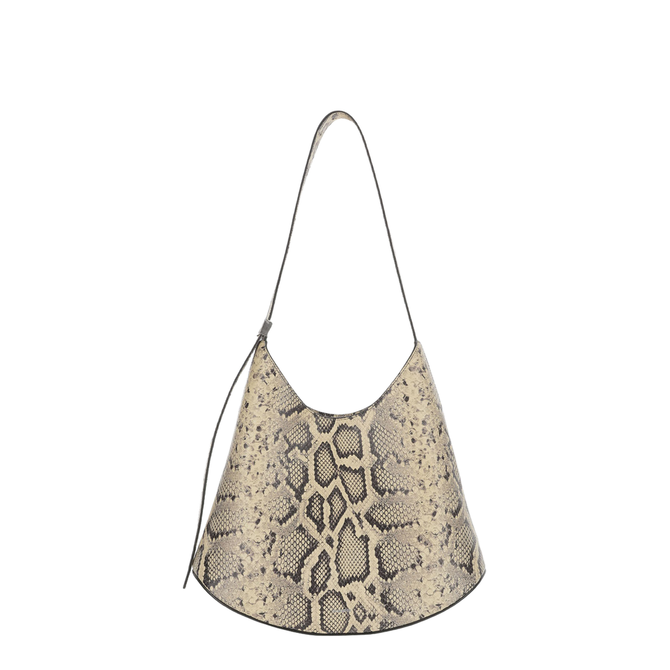 Eldorado Python-Print Leather Shoulder Bag