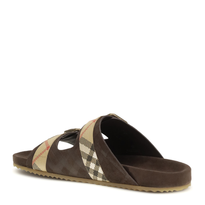 MAYFEYR - Burberry - Check Suede Urchin Sandals - 8118887C1170