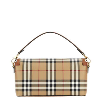 Printed Canvas and Leather Note Handbag