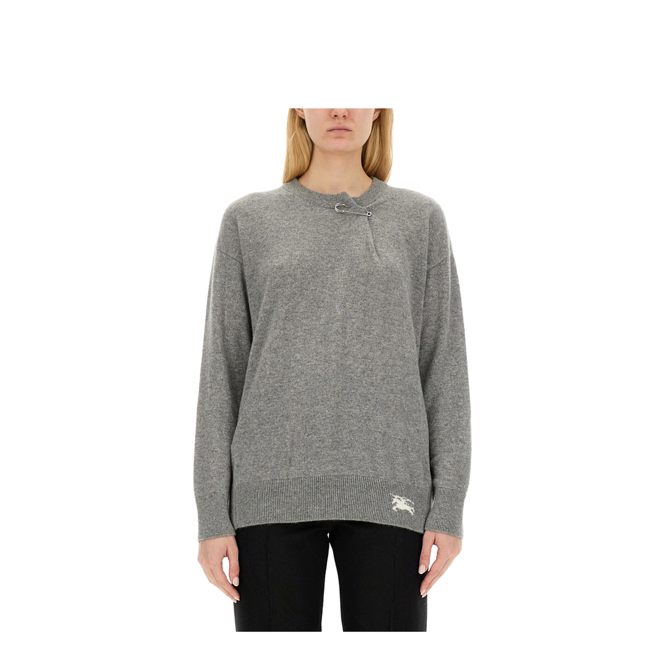 Cashmere Sweater with Kilt Pin