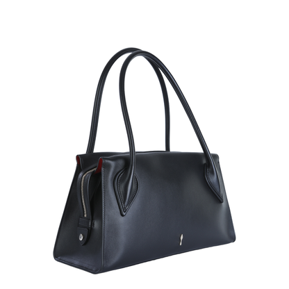 Venus Medium Calf Leather Shoulder Bag - Black