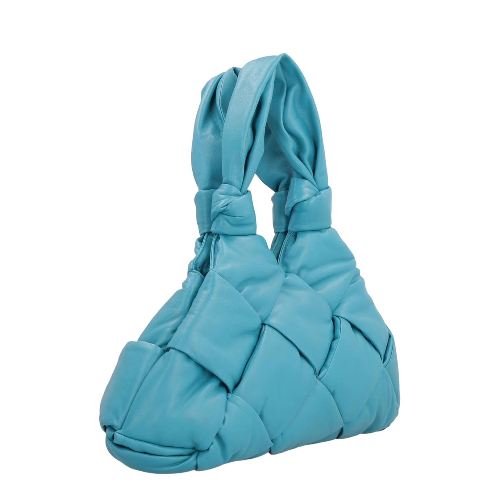 Padded Lock Leather Shoulder Bag