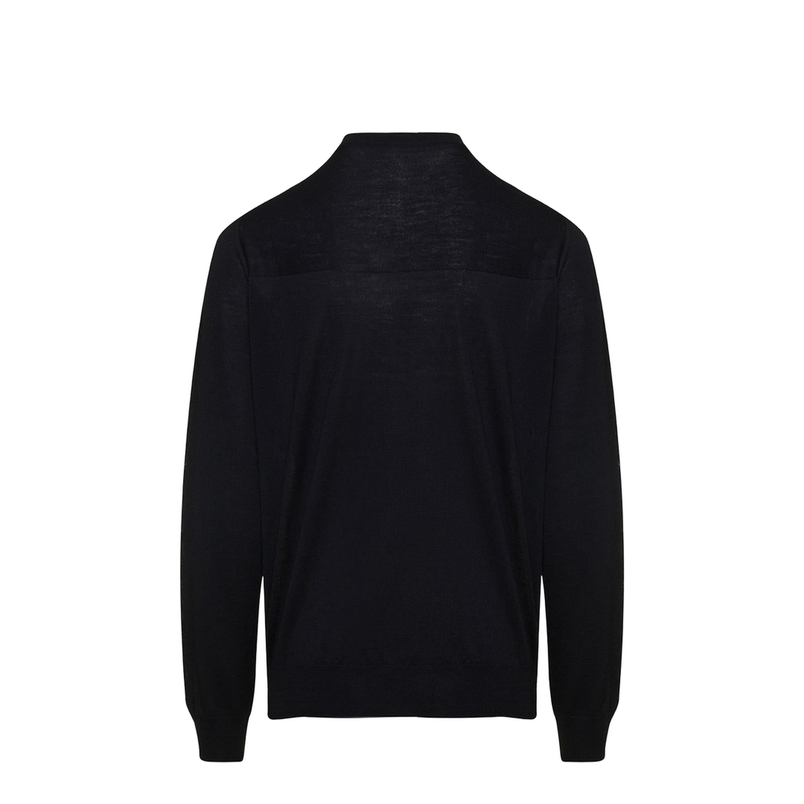 Black Crewneck Wool Knit
