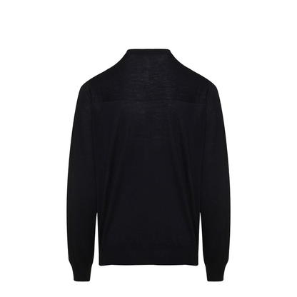 Black Crewneck Wool Knit