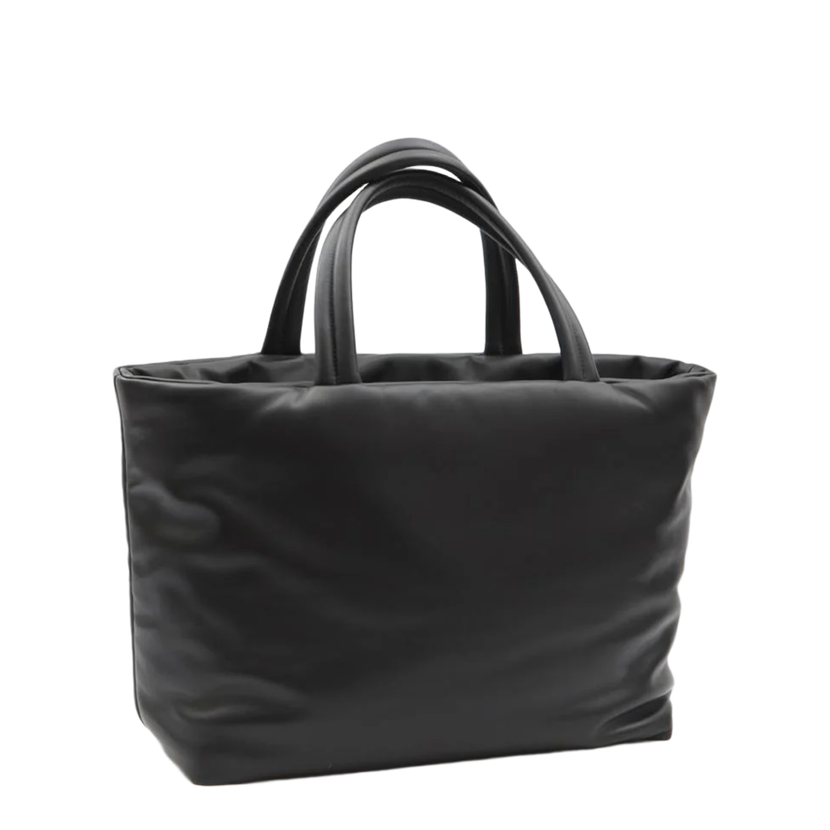 Tote Bag in Soft Black Lambskin Nappa