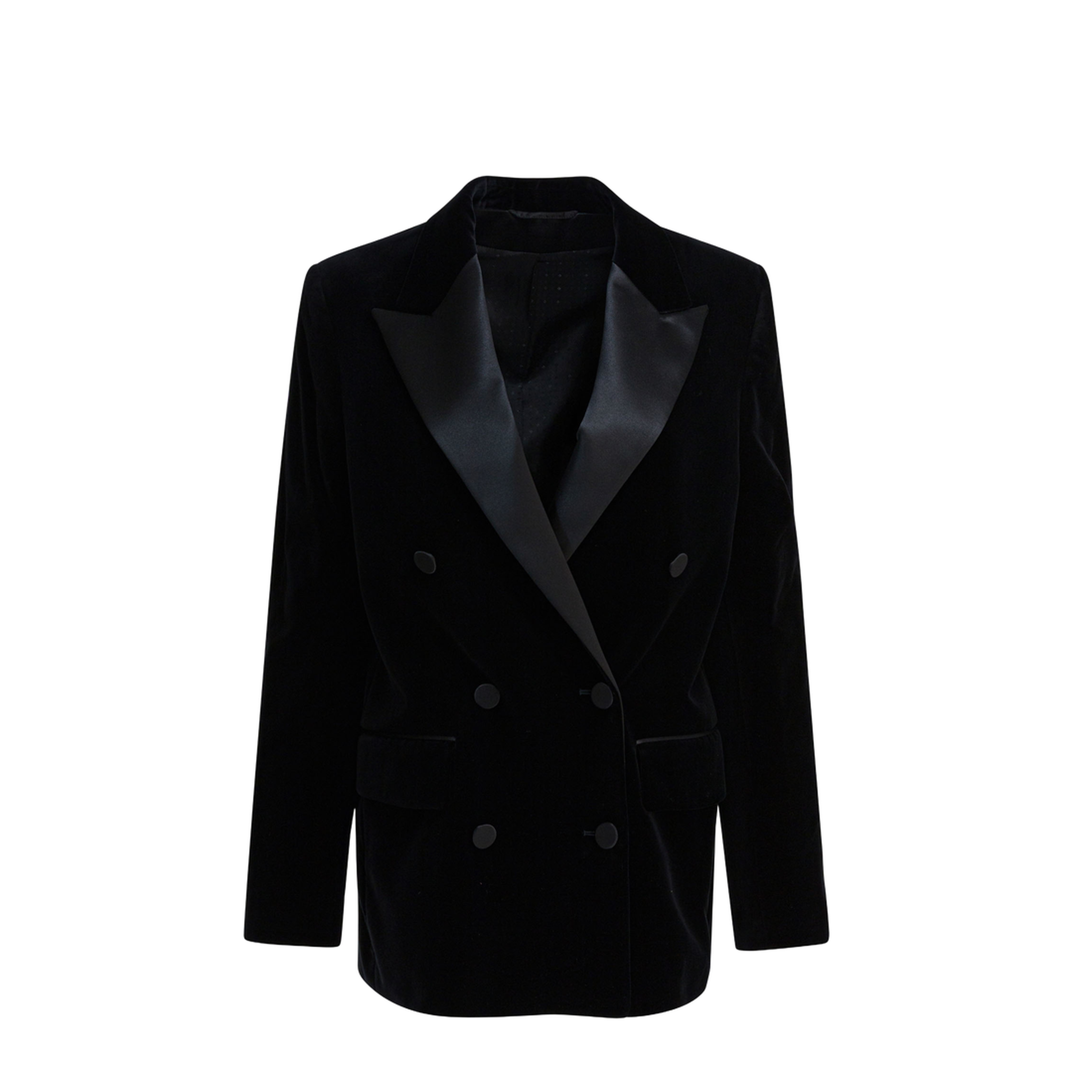MAYFEYR - Golden Goose - Velvet And Satin Double-Breasted Blazer - GWP02692P00231690100