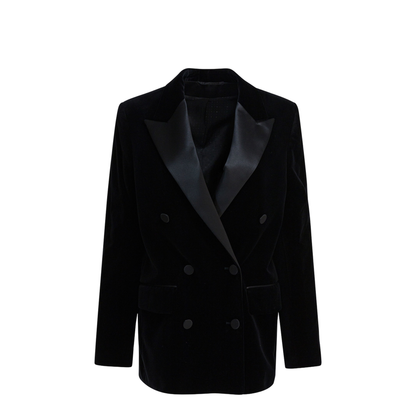 MAYFEYR - Golden Goose - Velvet And Satin Double-Breasted Blazer - GWP02692P00231690100