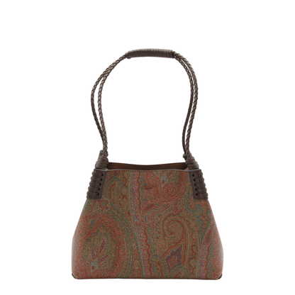 Libra Small Coated Paisley Tote Bag - Brown