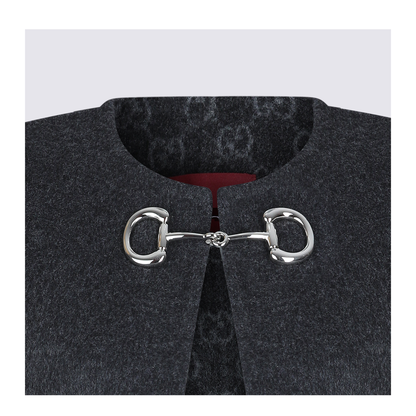 Wool and Silk Cape with Clamp