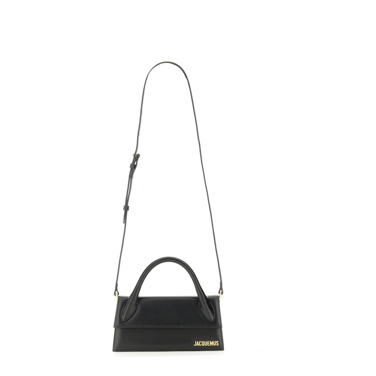 Le Chiquito Long Calf Leather Handbag - Black