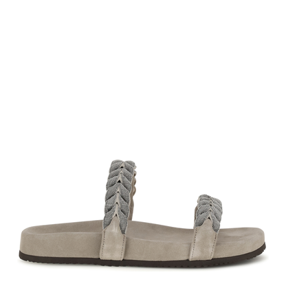 MAYFEYR - Brunello Cucinelli - Laurel Leaf Monili-Embellished Slides - MZSFG3159