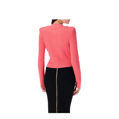 V Neck Buttoned Cardigan