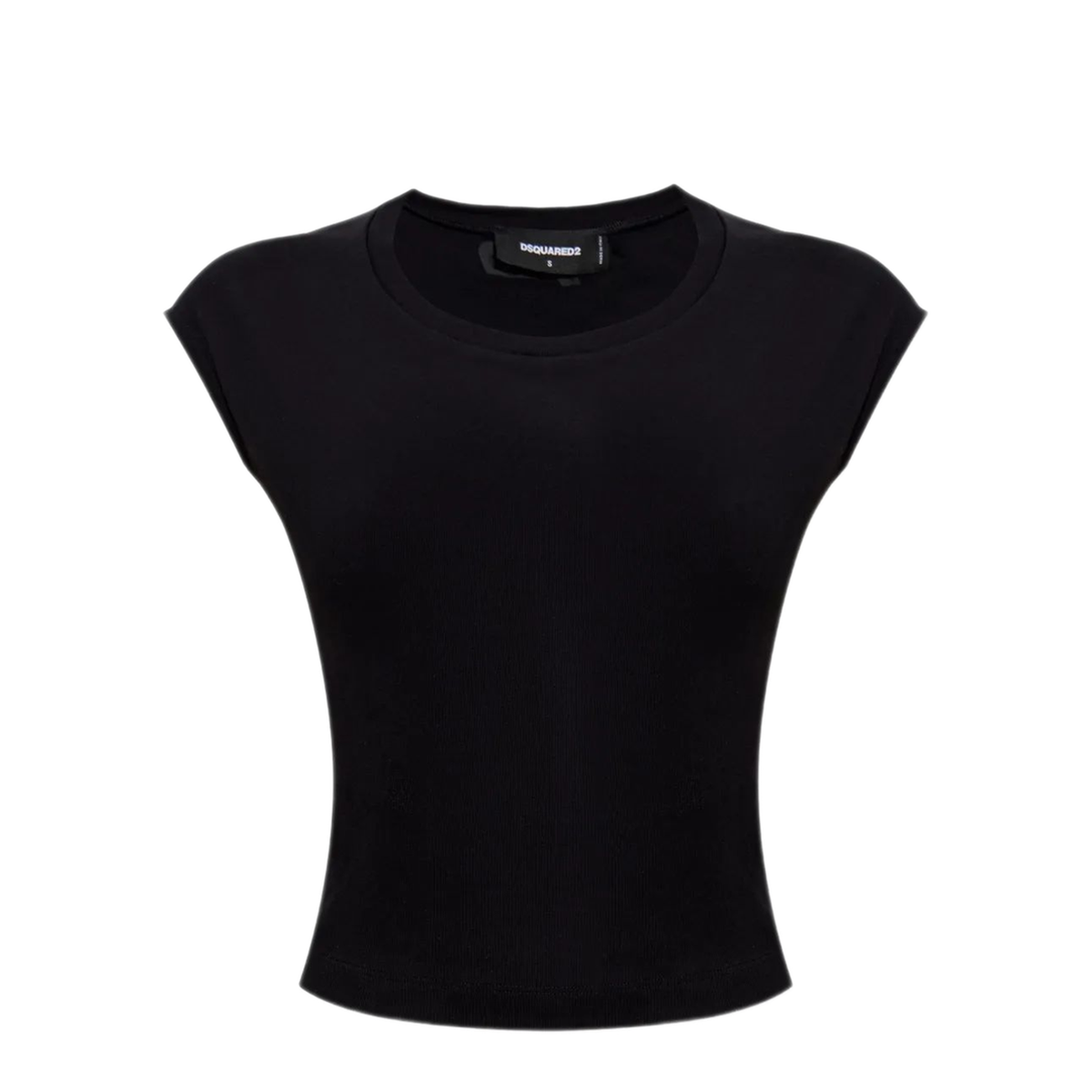 MAYFEYR - Dsquared2 - Black Cotton Cropped T Shirt - S75GD0483D20021900