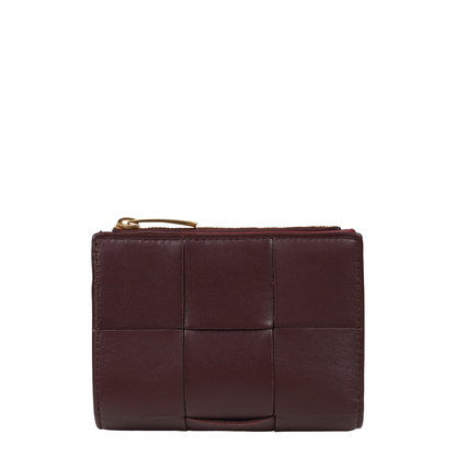Cassette Small Bi-Fold Wallet Burgundy