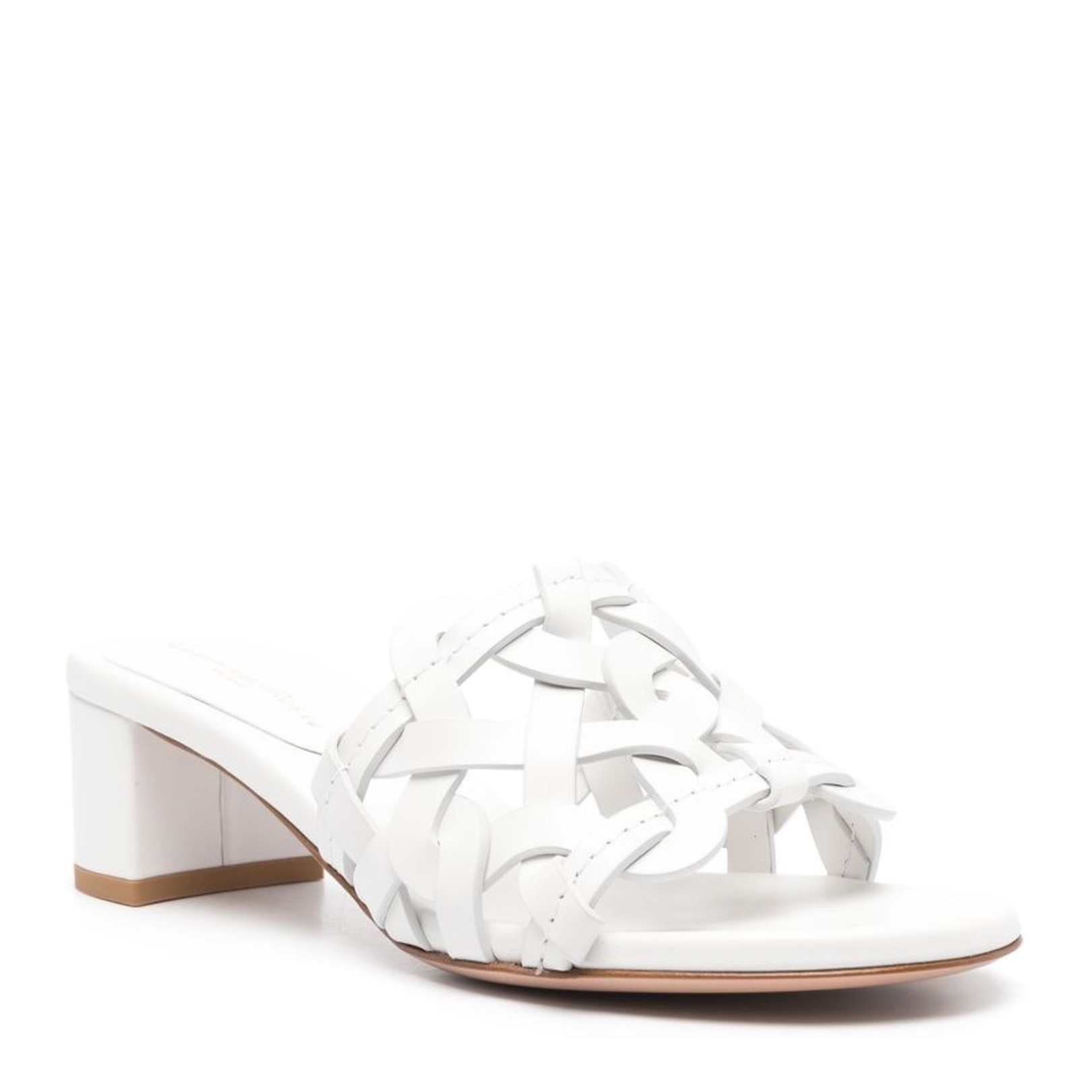 Leather Sandals In White
