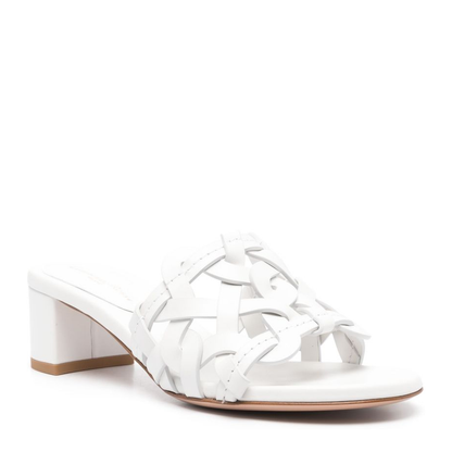 Leather Sandals In White