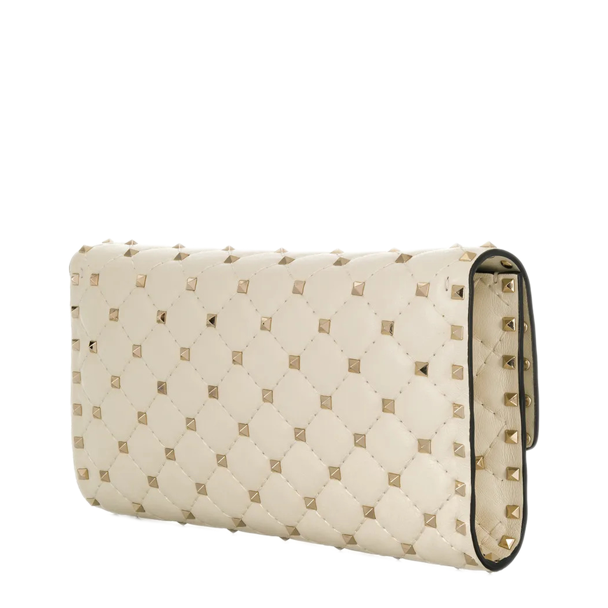 Rockstud Spike Nappa Shoulder Bag - Light Ivory