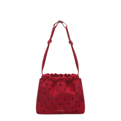 MAYFEYR - Manu Atelier - Romy Perforated Red Suede Pouch - 2026140SUERE
