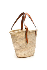 Raffia Basket Bag, Silver Hardware