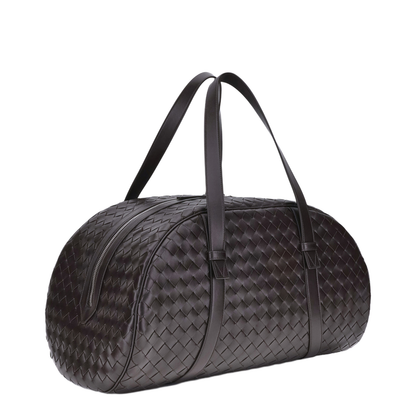 Intrecciato Leather Duffel Bags - Black