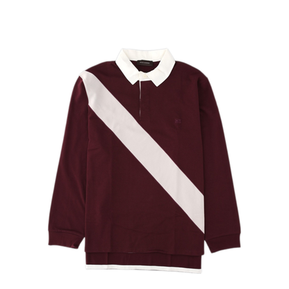 MAYFEYR - Wales Bonner - Cotton Polo Shirt Bordeaux - MA26JE20JE02352