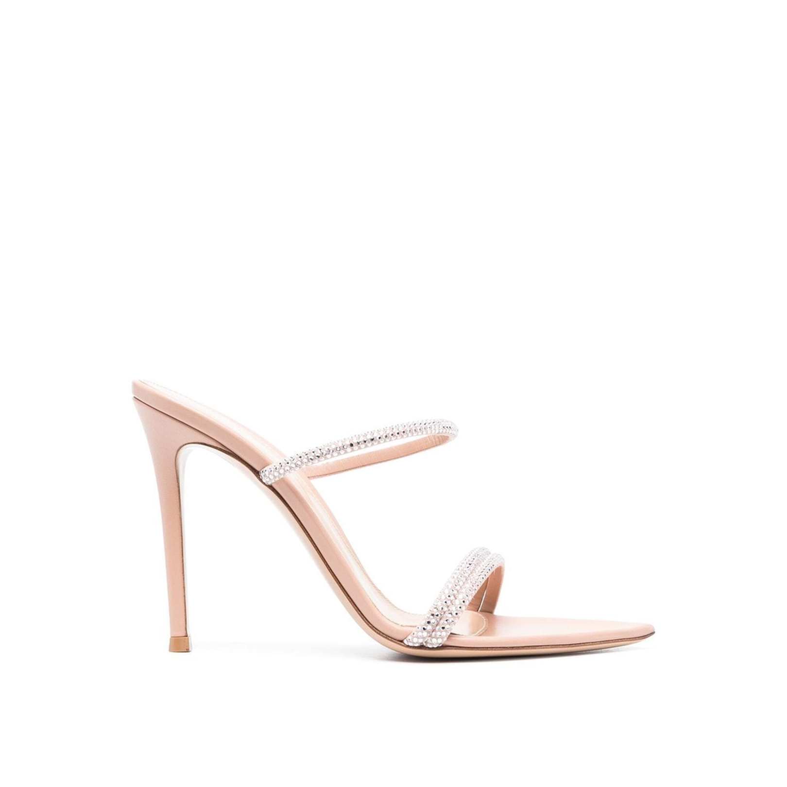Rhinestone-Embellished Mule Sandals