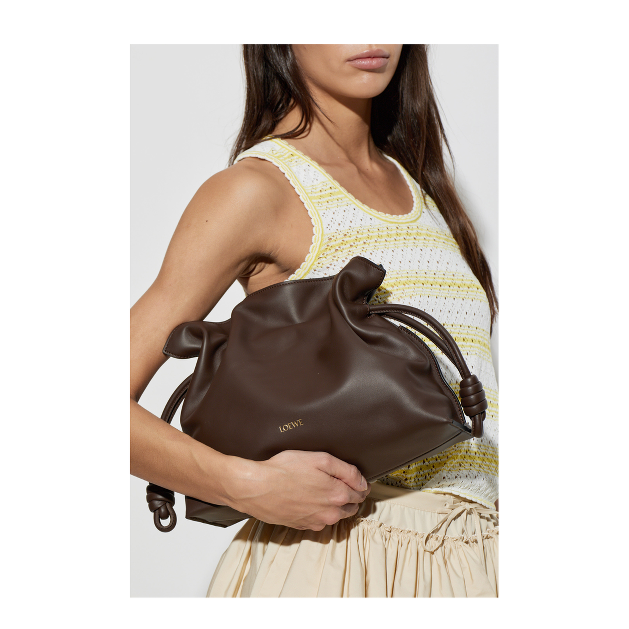 MAYFEYR - Loewe - Flamenco Medium Bag - A411FC1XD40CHOCOLATE