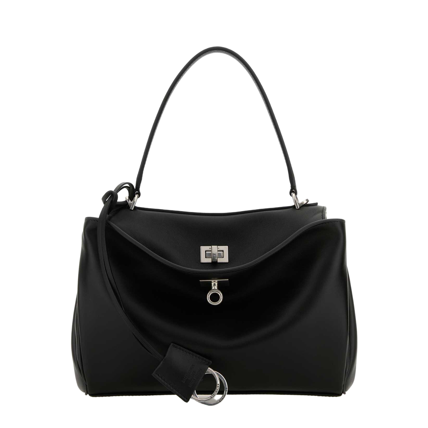 Black Leather Small Rodeo Handbag