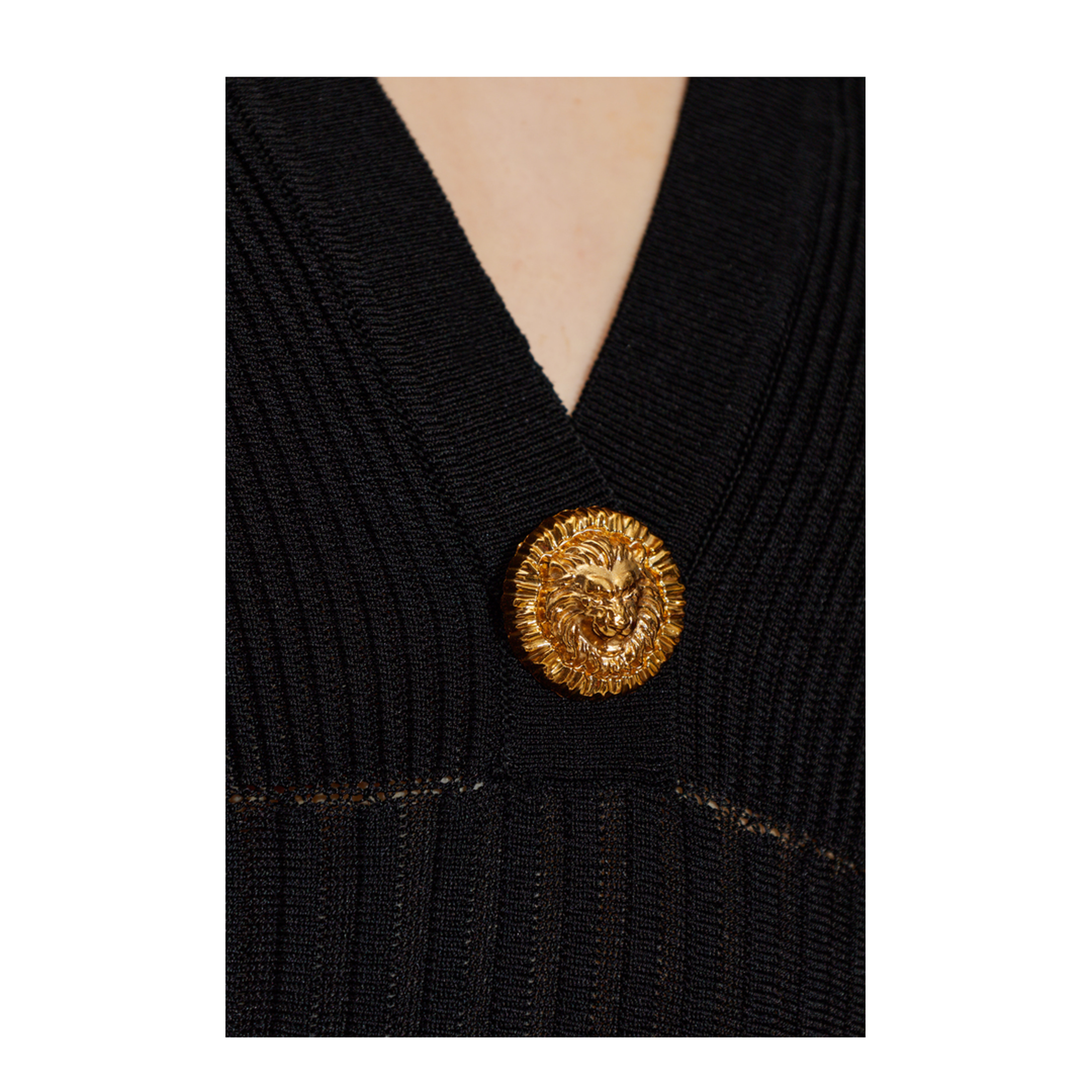 Short Flared Knit Dress Black