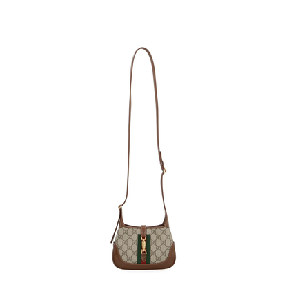 Ophidia Mini Canvas Shoulder Bag - Brown