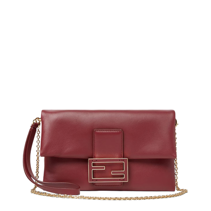 Medium Lambskin Pouch - Burgundy