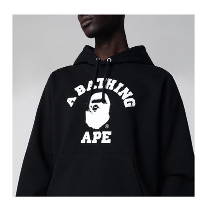 MAYFEYR - BAPE - Black Hoodie With Logo Print - 001PPM301003MCOBLK