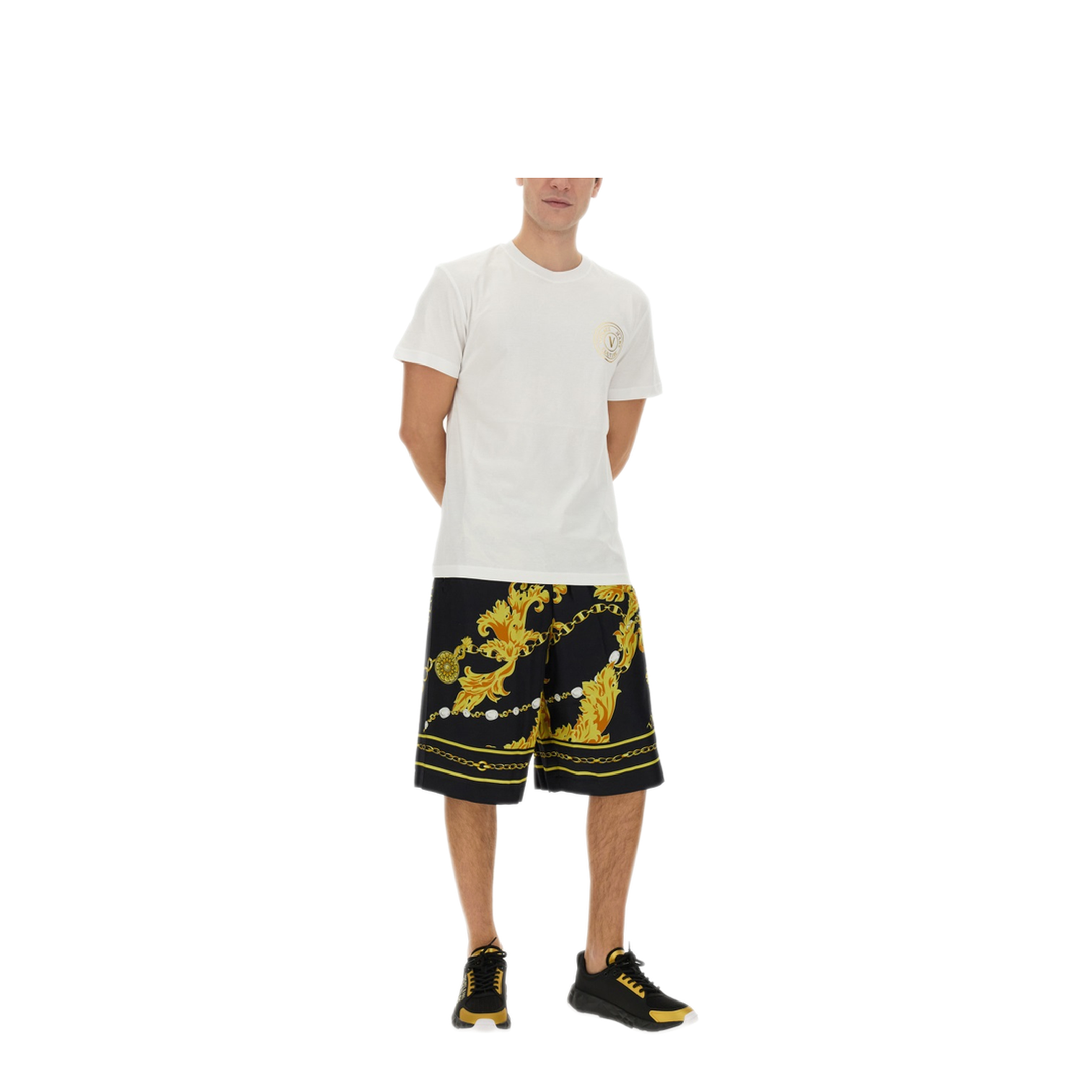 MAYFEYR - VERSACE JEANS COUTURE - Chain Couture Bermuda Shorts - 75GAD107NS318G89